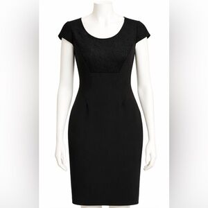 NWOT Elegant Black Lace Midi Dress